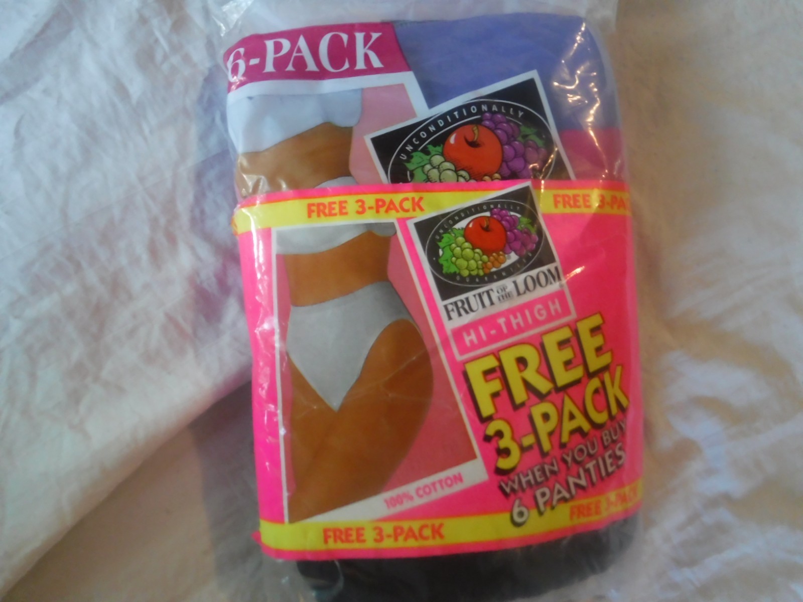 Fruit Of The Loom 6 High Thigh Briefs Womens Size 8 New