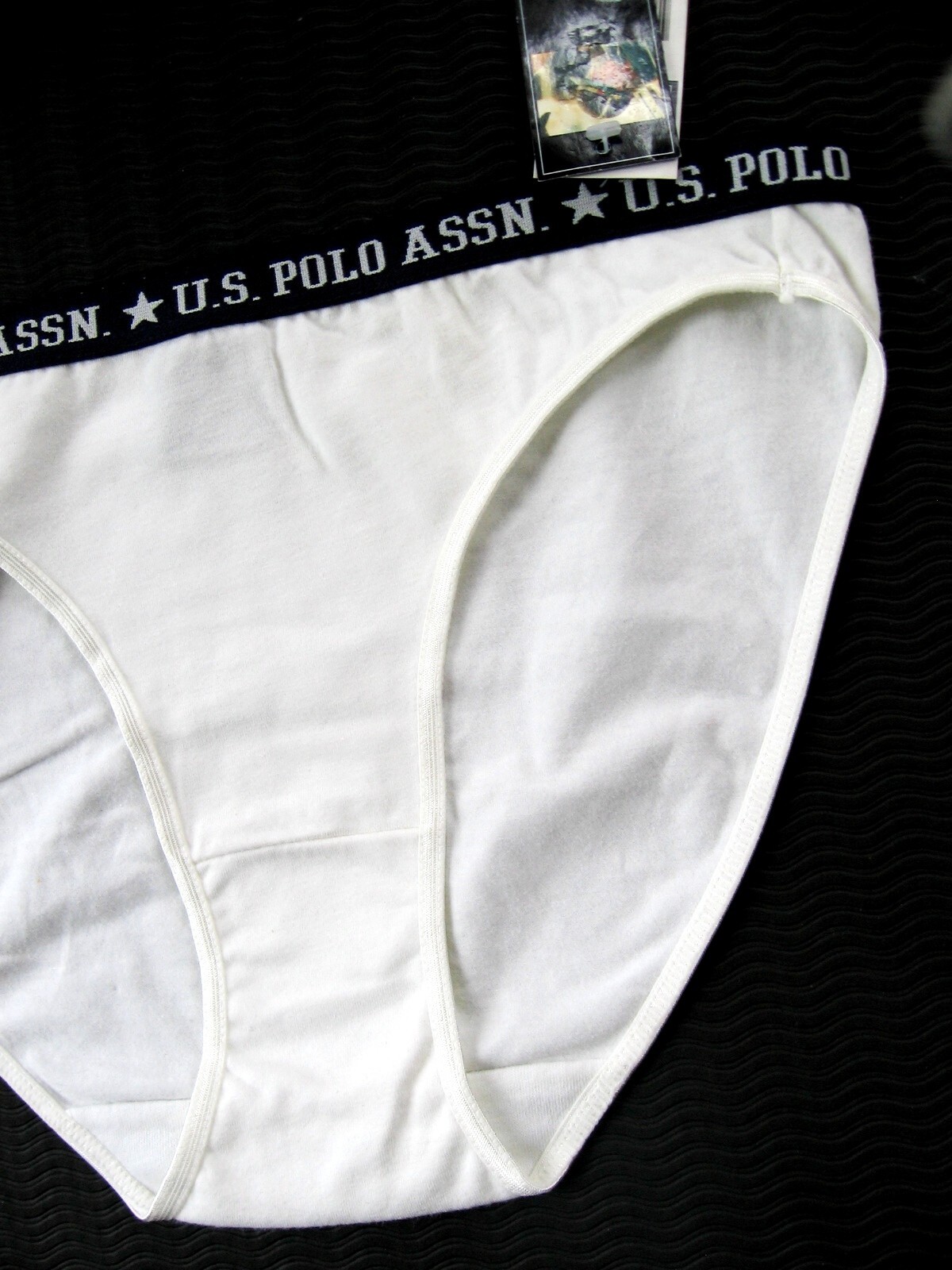 X0230 U.S. Polo Assn. NEW Women’s White Smooth Stretch Finest Cotton Bikini M/6