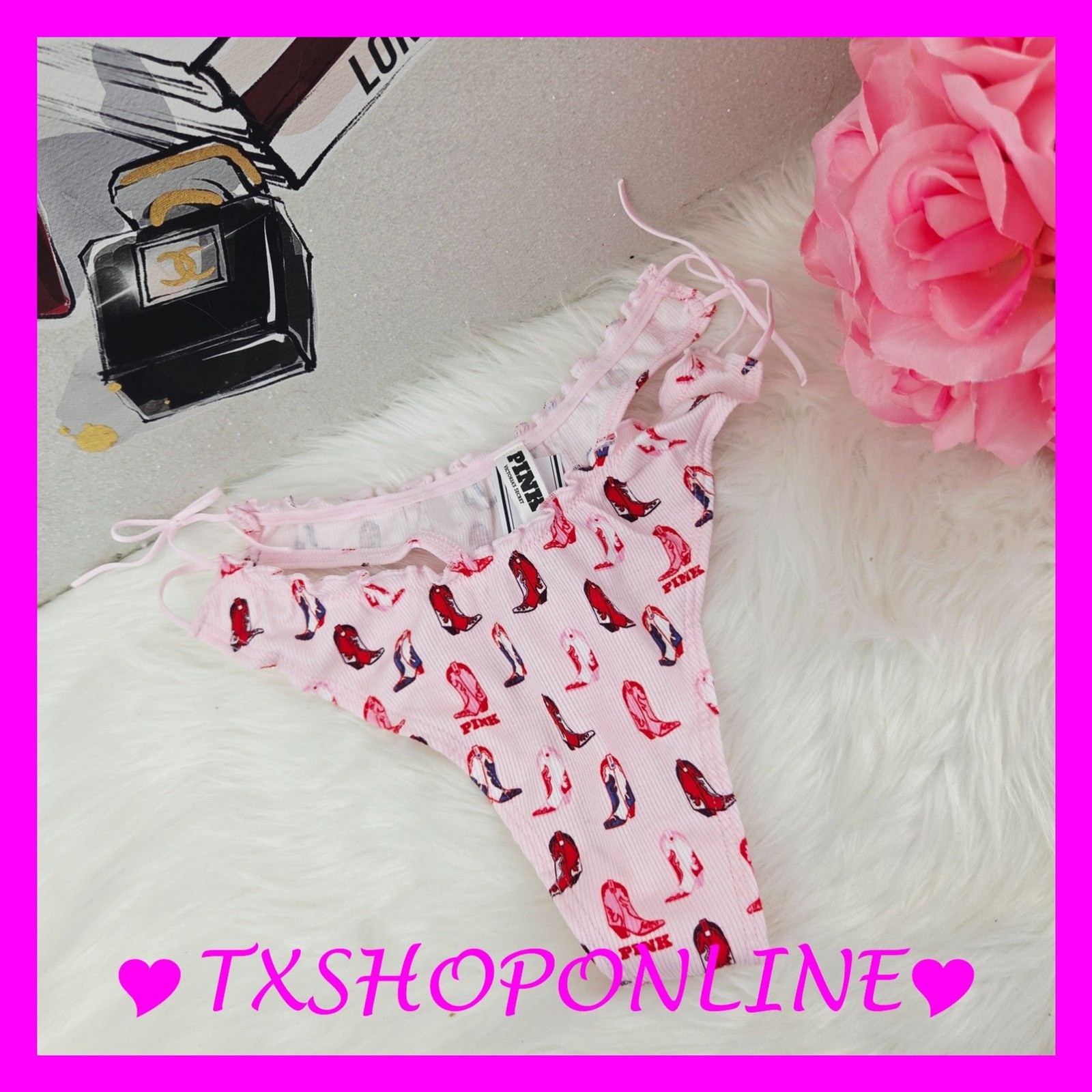 💗👙Victoria’s Secret cowboy boot thong👙💗