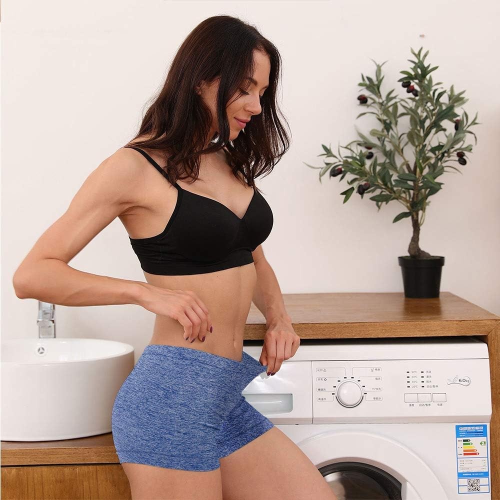 R RUXIA Women’s Boyshort Panties Seamless Nylon Underwear Stretch Boxer Briefs 5