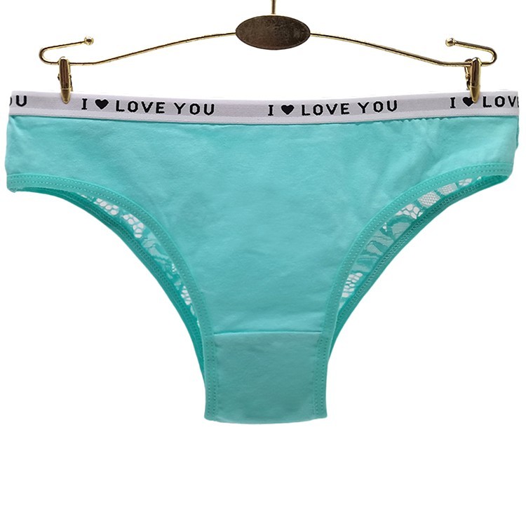 6 Pack M L XL Women Lace Trim Cotton Bikini Panties Breathable Sheer Underwear
