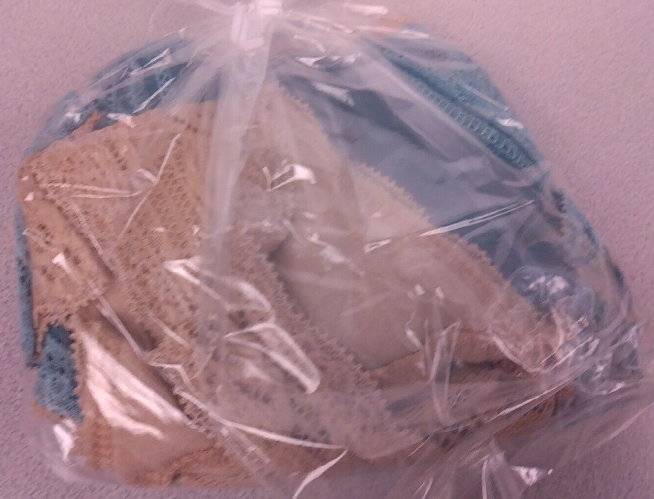 No Boundaries Blue And Beige Lace Thong Size XXL(19) – New (Lot Of 2). (65)