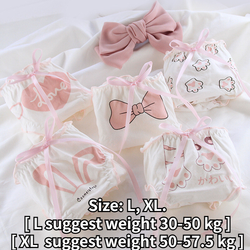 3x Girl Cute Knickers Japanese Briefs Ruffled Underpants Lolita Panties Soft New