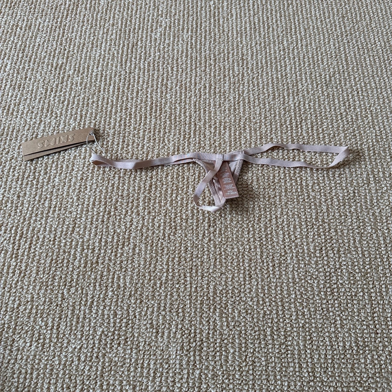 Skims Clay Fits Everybody Micro Thong, Size XXS NWT