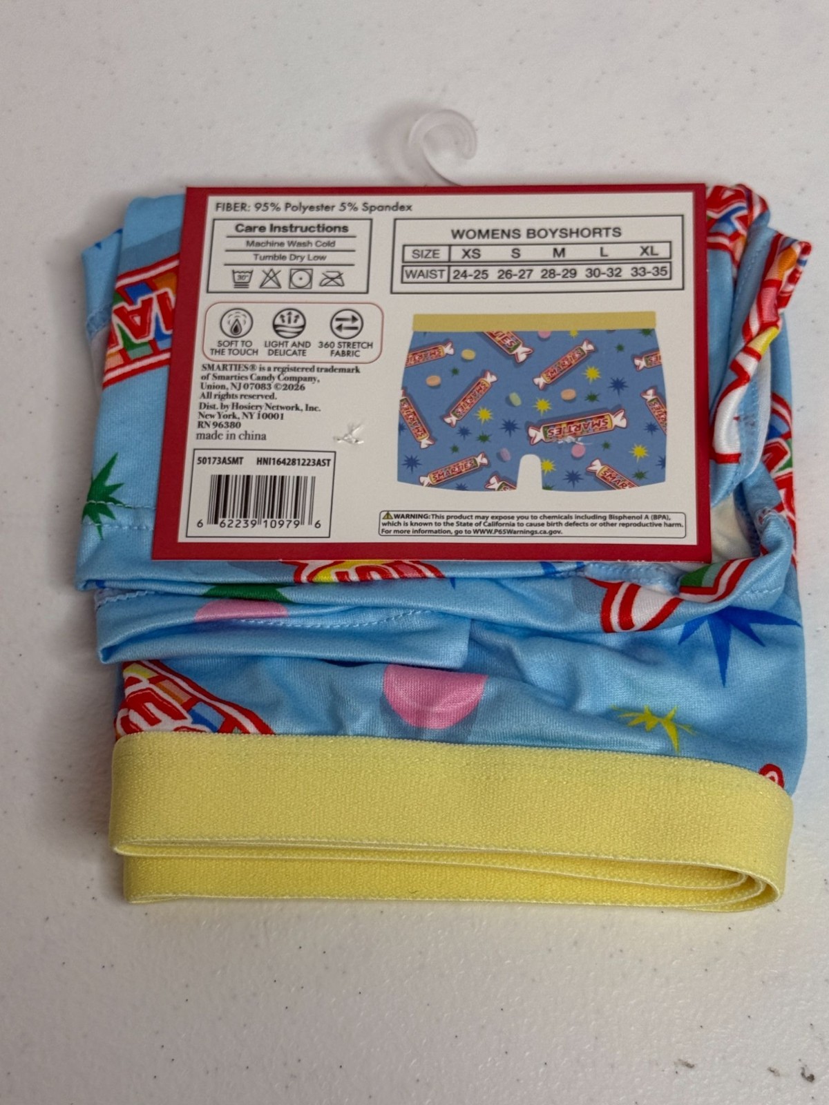 Smarties Women’s Boyshorts Large Candy Print Stretch Lounge Sleep Shorts