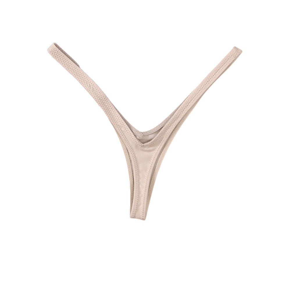 Deep V Cotton Thong Panties for Women with Thin Straps and Medium Elasticity