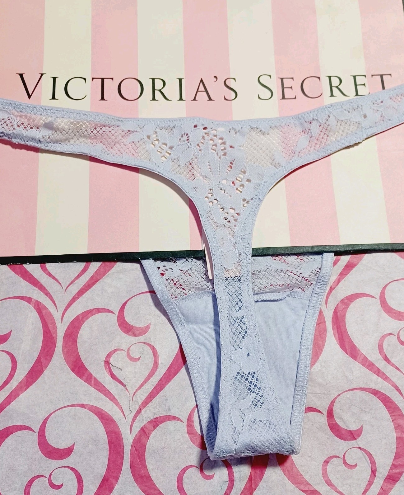Victoria’s Secret *Dream Angels* Twinkle Butterfly Lace Thong LILAC Medium NWT!