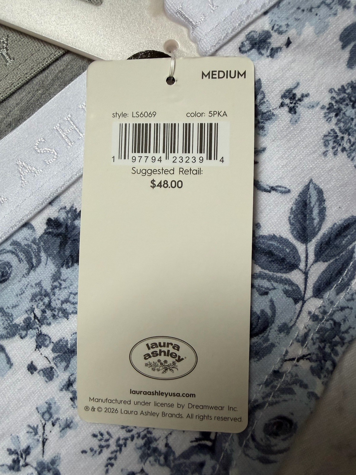 5-Pack LAURA ASHLEY Cotton Soft Hipster Panty sz M Set Bundle Lot Tag Free