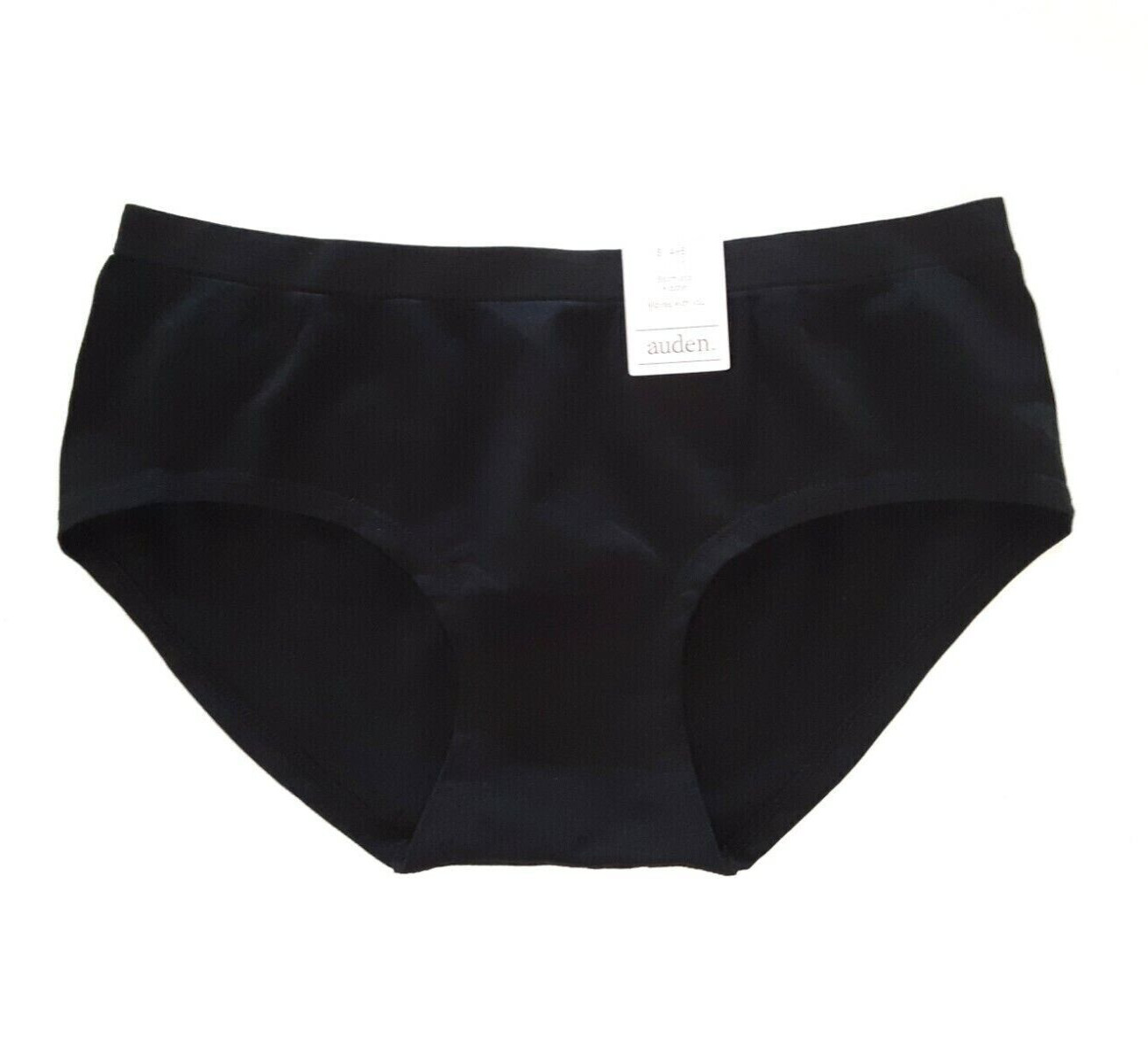 Auden Women’s Size S (4-6) Seamless Hipster Ebony Black Panties