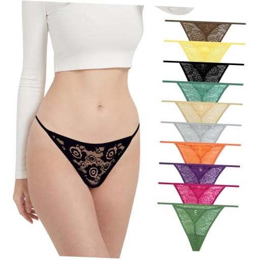 Lace G-String Thongs for Women Seamless Sexy Cotton X-Small F47-1803-10pcs