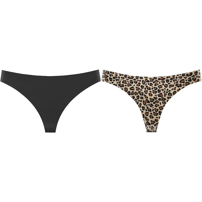 Leopard Thong Panties Women’s Low Rise Seamless Soft Stretch Breathable Comfort
