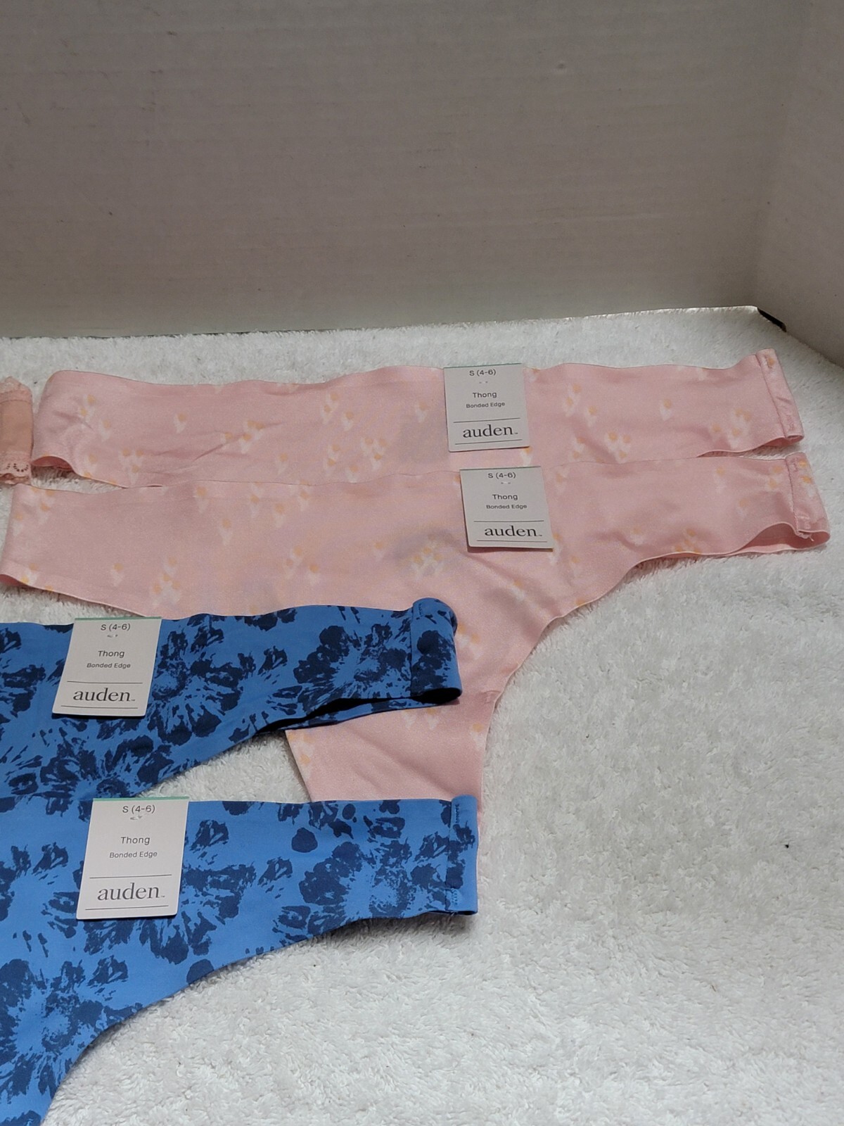 NWTS 6 PAIRS OF AUDEN SEXY THONG PANTIES SIZE XS (0-2) ASSORTED COLORS