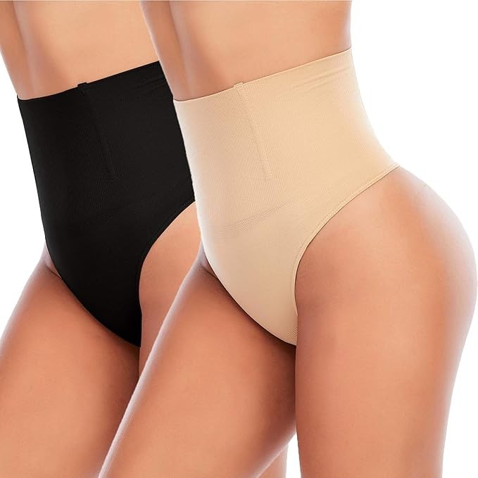 Werena Tummy Control Thong Shapewear Seamless Shaping Panty Body Shaper 2 Pk XL