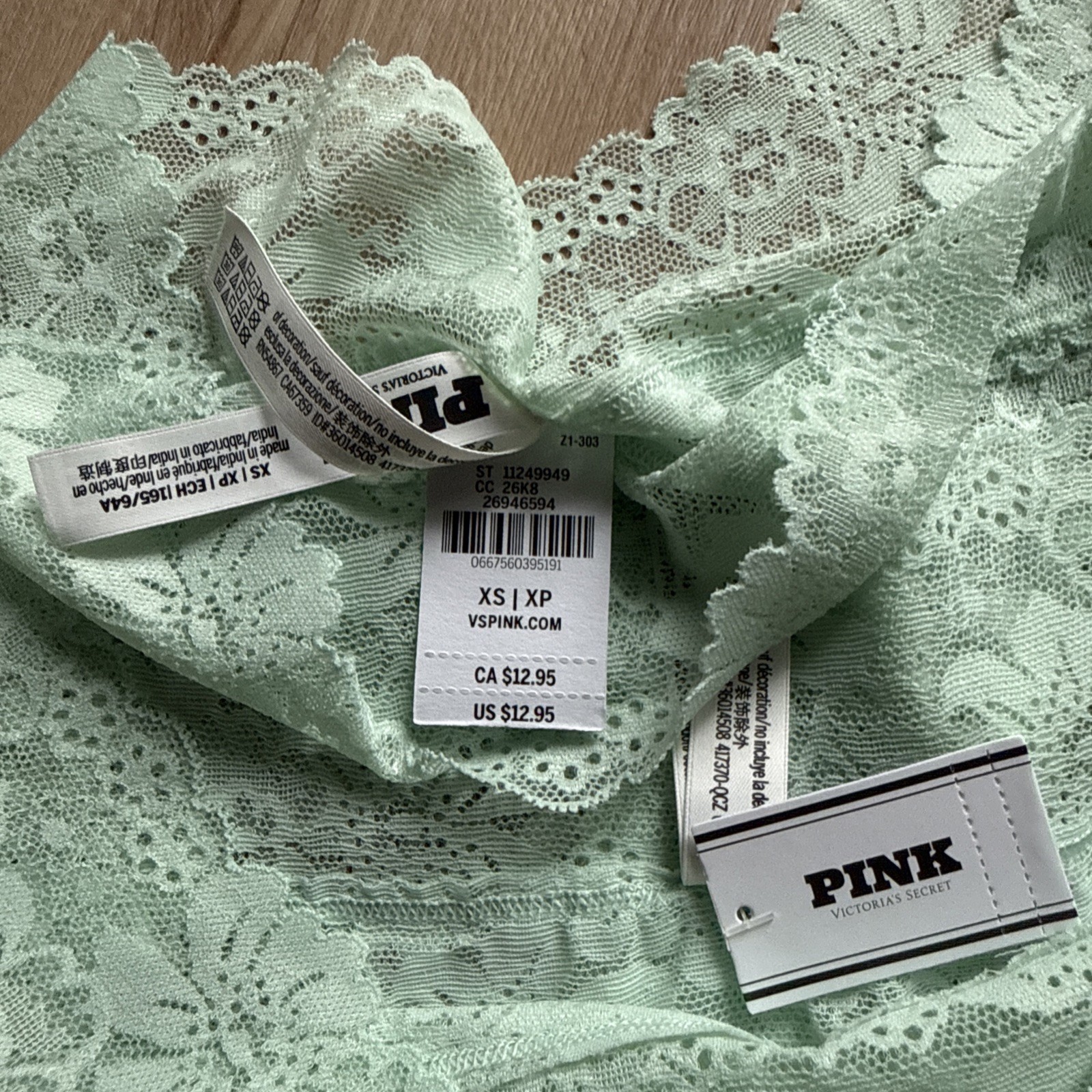 NWT Victoria’s Secret Lace Hipster/bas Hipster Hiphugger Bikini Panty XS