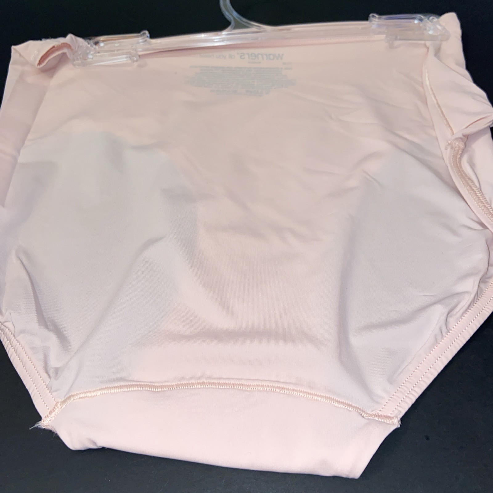 WARNERS PALE PINK SMOOTH IT OVER BRIEF PANTIES / Large / 7
