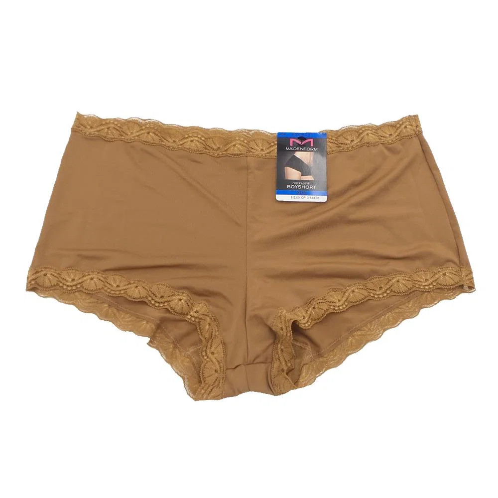 Maidenform 5-pack Set Microfiber and Lace Boy Short Navy/Sandshell