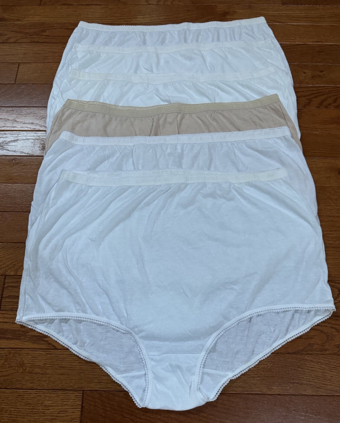 Lot Of 6 Dais Ease Brand Polyester/CottonPanties High Waisted, Size 11