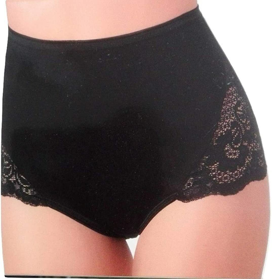 6 Slip da donna culotte maxi vita alta elasticizzato in cotone elastico Jadea 07