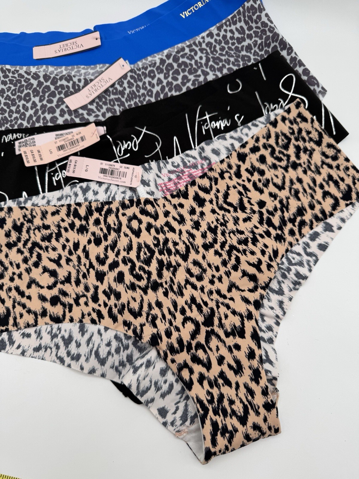 Victoria’s Secret PINK Size L Seamless Cheeky & Hipster Panty Bundle Lot of 4