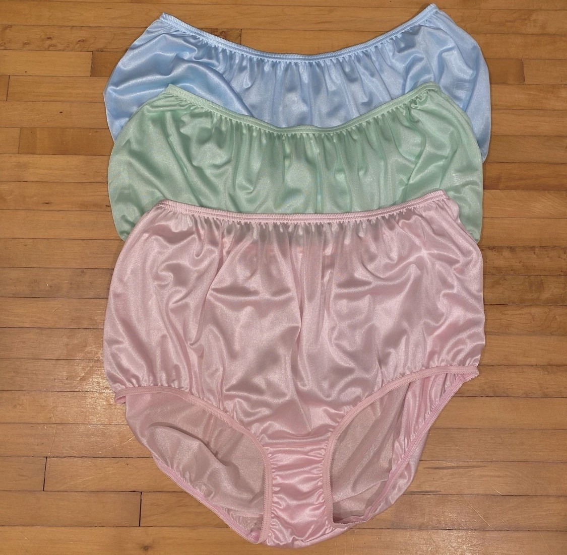 3 Pack ‘Plain Jane’ Panties Nylon Brief Panty (Style 331) Teri Lingerie Sz 12