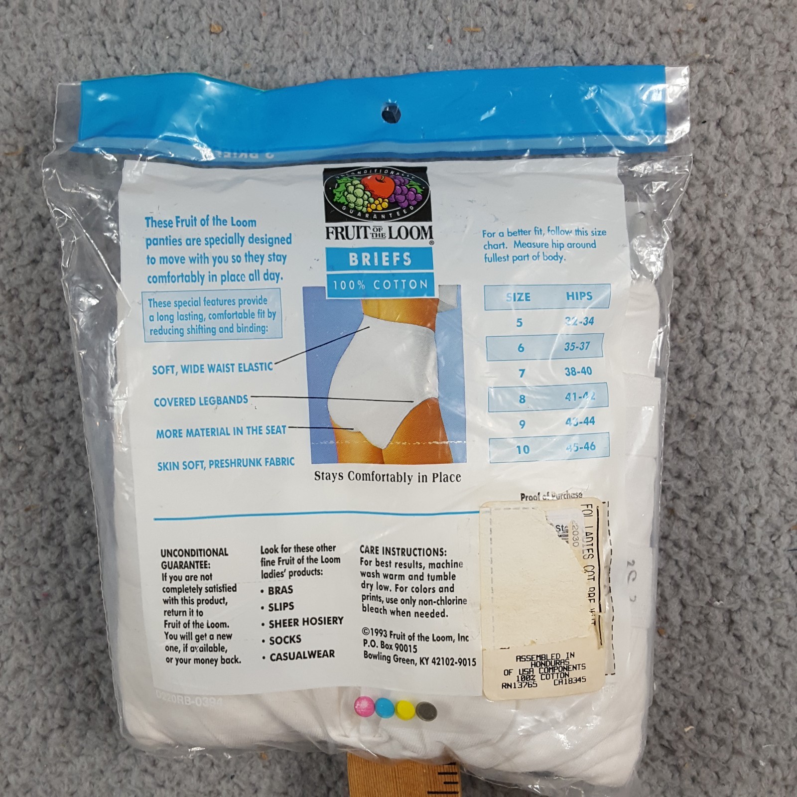 90s Fruit Of The Loom Cotton Pack Of 3 Briefs Women’s Size 9 Underwear Vintage