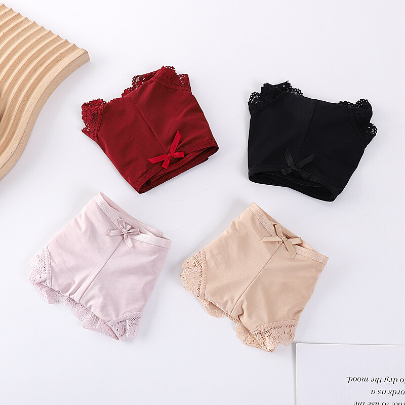 4 Pack Lot Sexy Womens Ice Silky Panties Brief Ladies Lace Underwear Lingeries