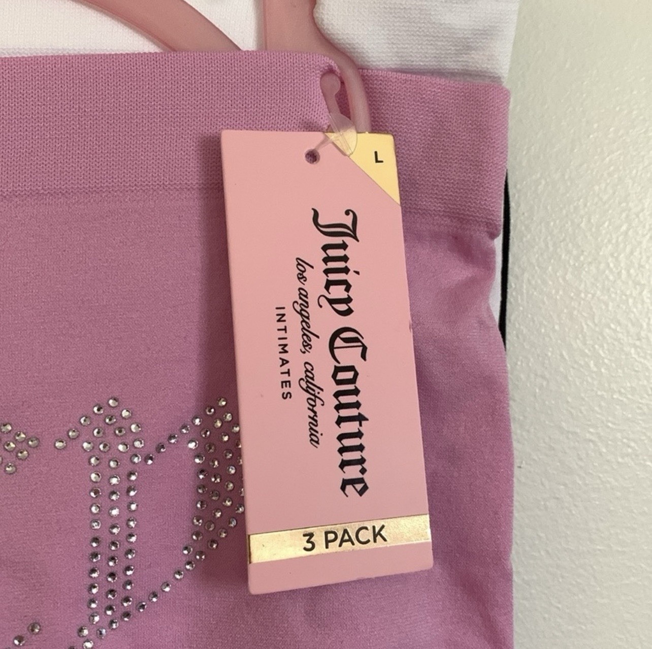 Juicy Couture Intimates Boy Short Bling Rhinestone Retro Y2K Panties 3-Pack Set