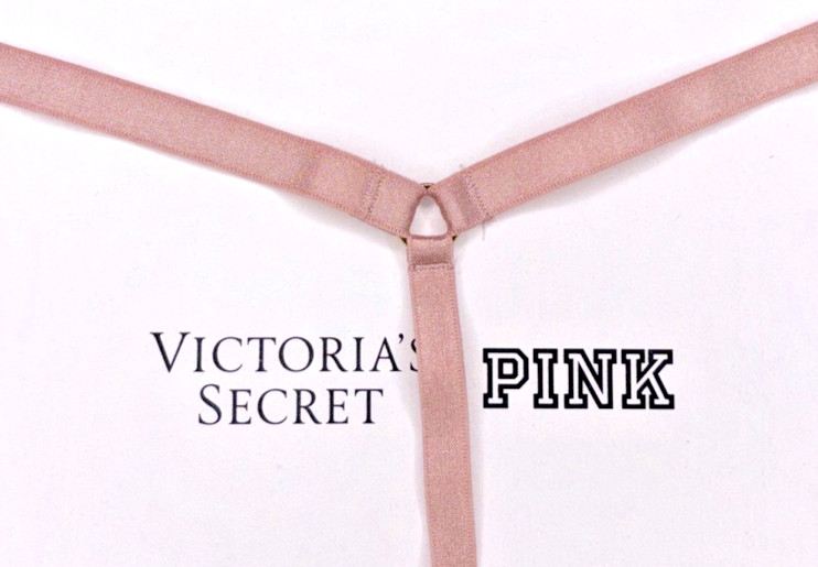 Victoria’s Secret Very Sexy NWT Large Pink Sequin Lace Adjustable V String Panty