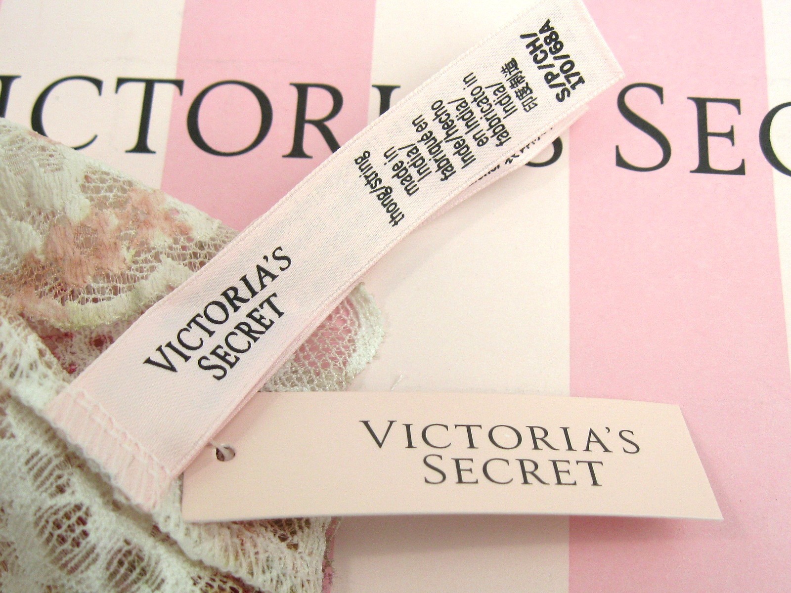 Victoria’s Secret Spring Tease Flirt Floral Lace Thong Sexy Panty S New