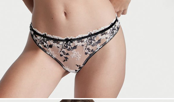 NWT VICTORIA’S SECRET Dream Angels Embroidered Lace Thong Panty CHOOSE SIZE
