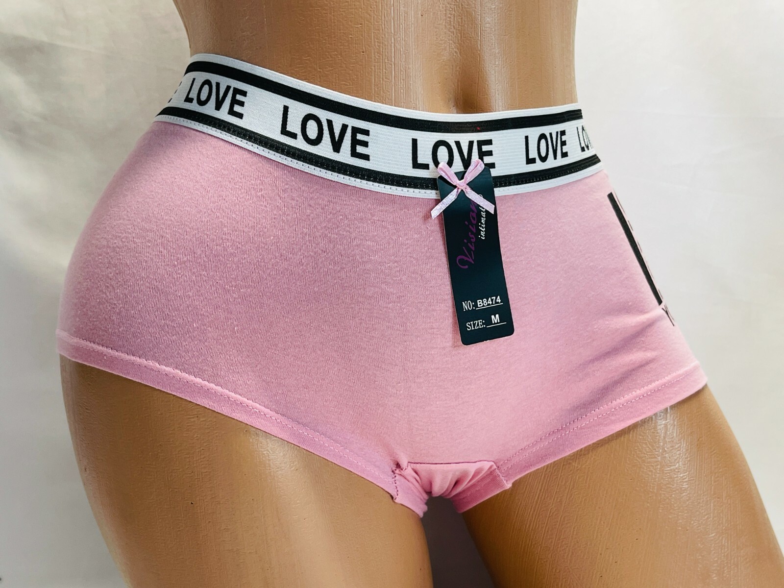 Boyshorts Sports LOVE Panties 6 OR 12 Undies 95% COTTON ACTIVE WEAR 8458 S-XL