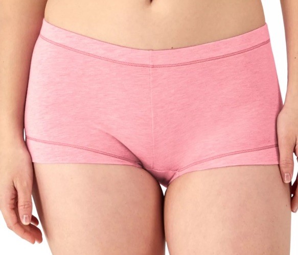 MAIDENFORM Women’s Size XL / 8 Dream Tailored Cotton Pink Heather Boyshort Panty