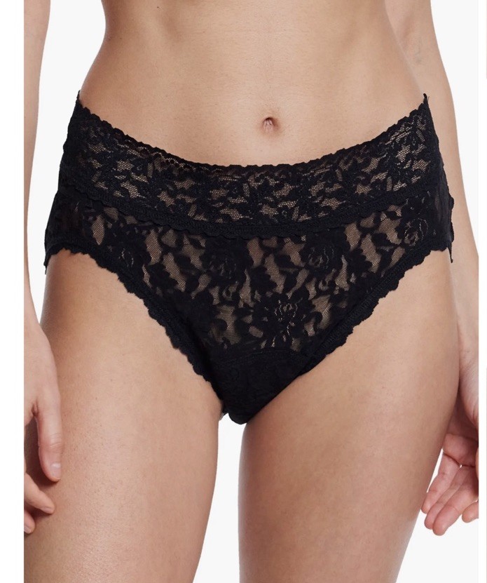 Hanky Panky x Saalt Signature Lace Leakproof French Briefs Panties, Chai, Size L