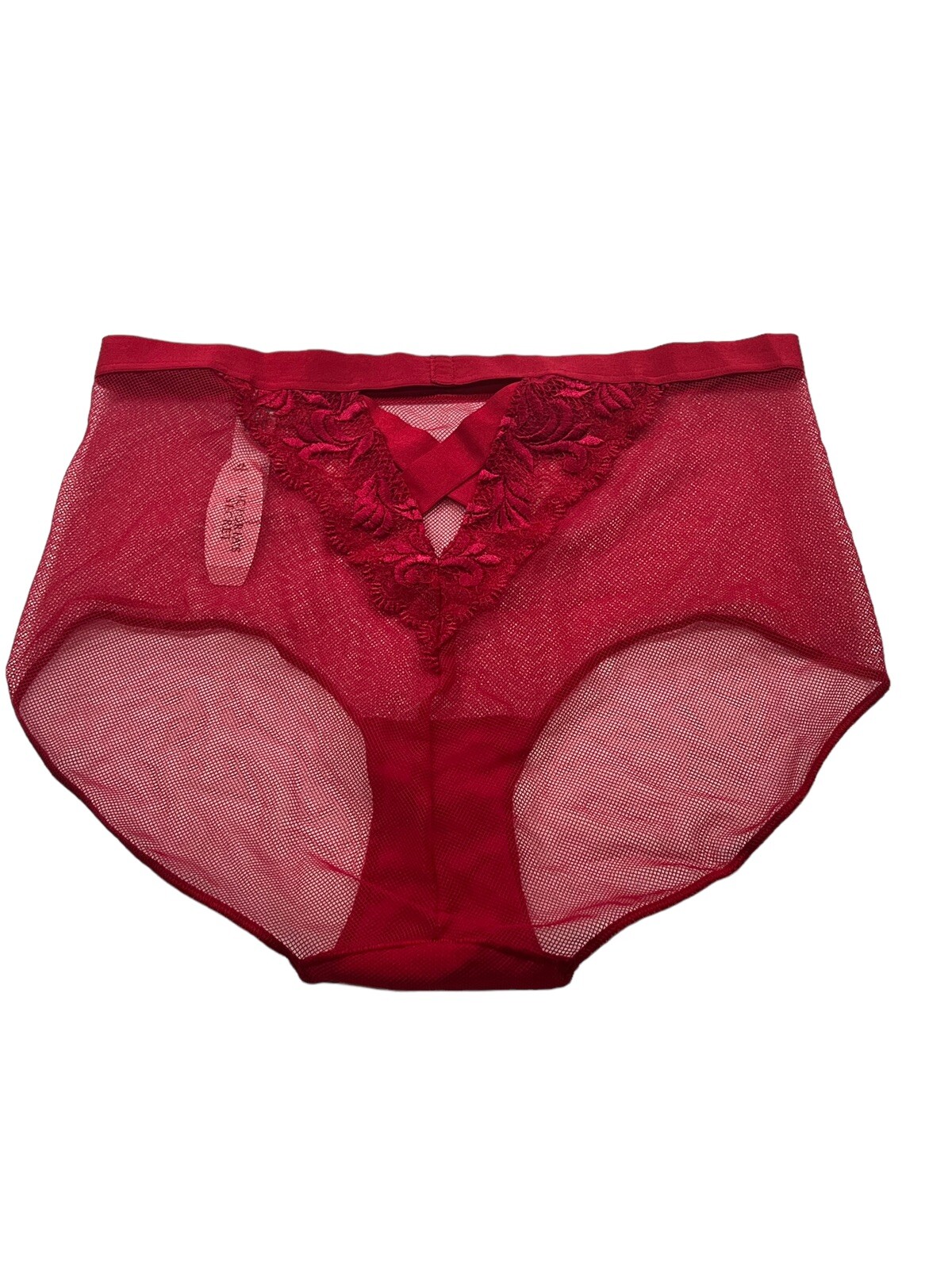 NWT Victoria’s Secret Red Pin Up Corset Design Ribbon High Waist Panties Medium