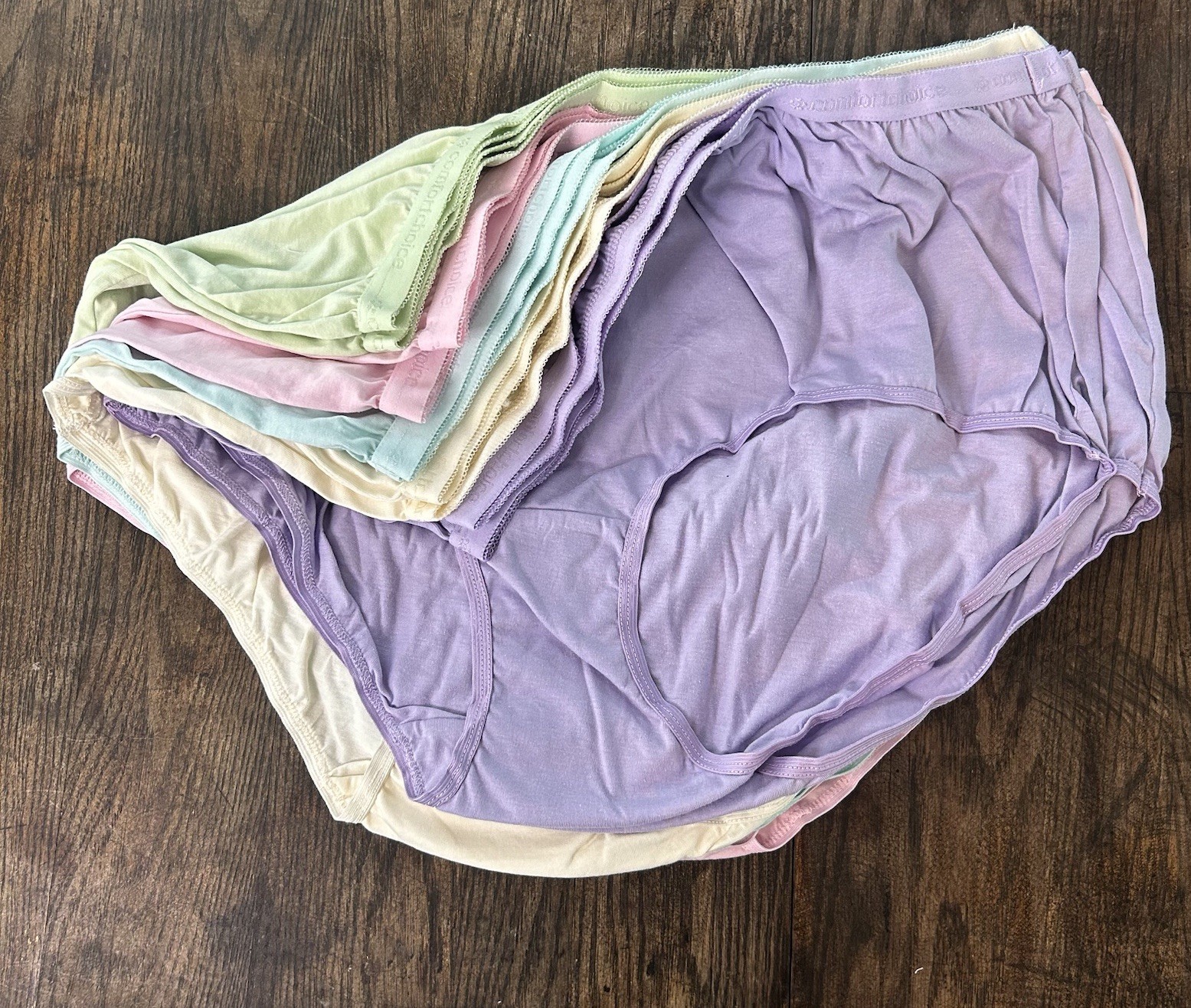 Comfort Choice Women’s Underwear Brief 10 Pack Size 10 100% Cotton Pastels