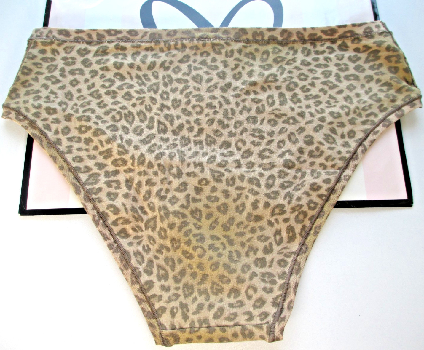 VICTORIA’S SECRET PINK High Leg Cheeky Panty S M Leopard NWT Brown VS