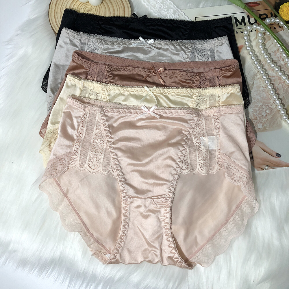 5 Packs Lot Womens Sexy Satin Panties French Underwear Ladies Briefs Lingeries