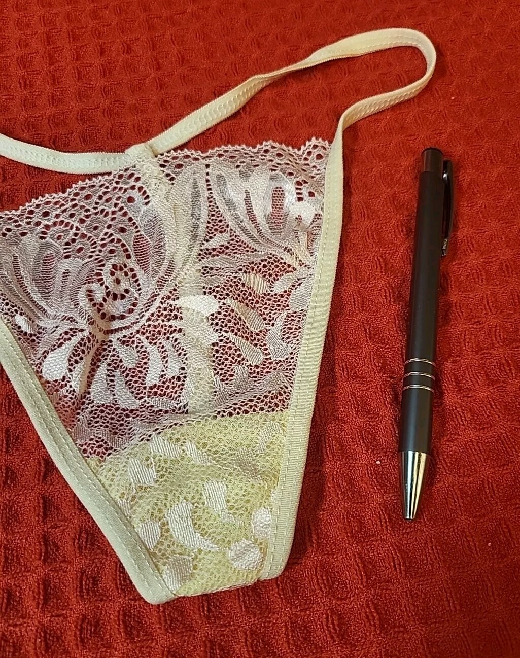 NEW!! Women’s Sexy Lace-Floral Print T- Back Thongs Pink (Medium)