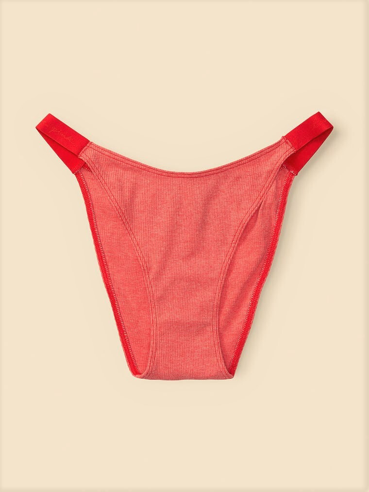 PINK Victorias Secret Cotton High Leg String Bikini Panty XL Logo Strap