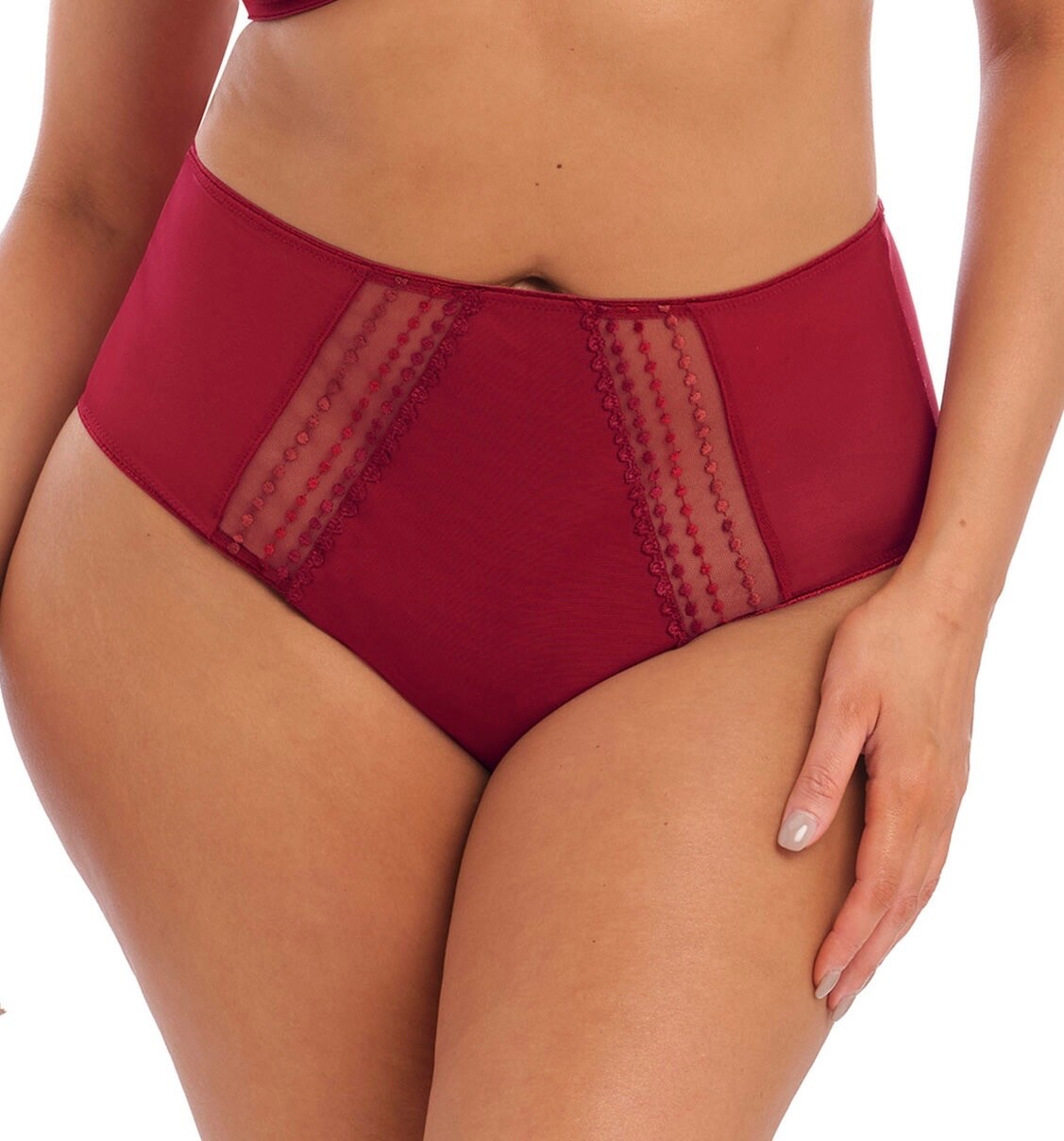 Elomi Matilda Full Brief Crimson Red Size 3XL 20 22 High Waist Knickers 8906 New