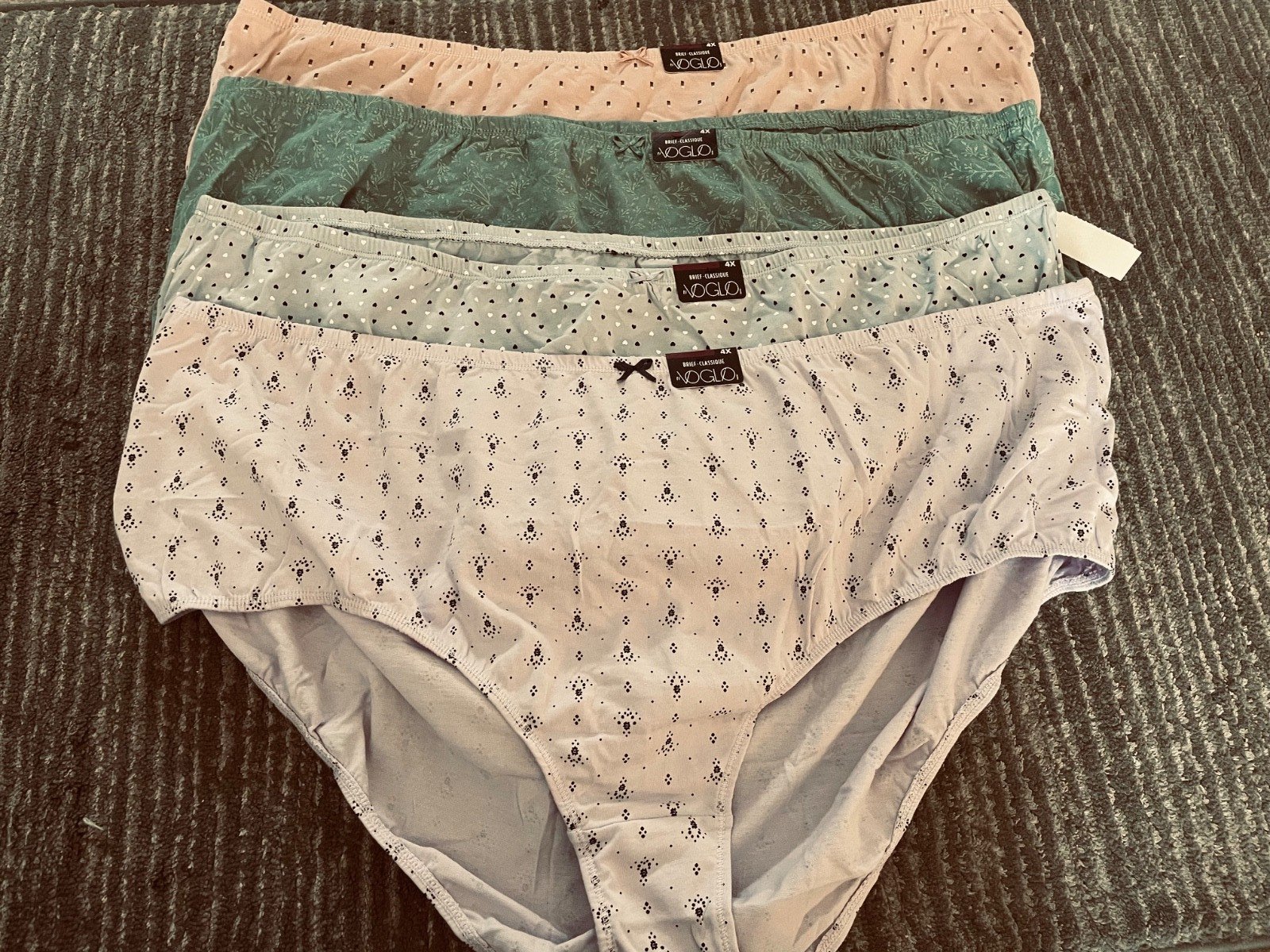 Lot of 4 Voglo 4X brief NWT NEW 100% Cotton ❤️ 138760 plus size 4X-5X