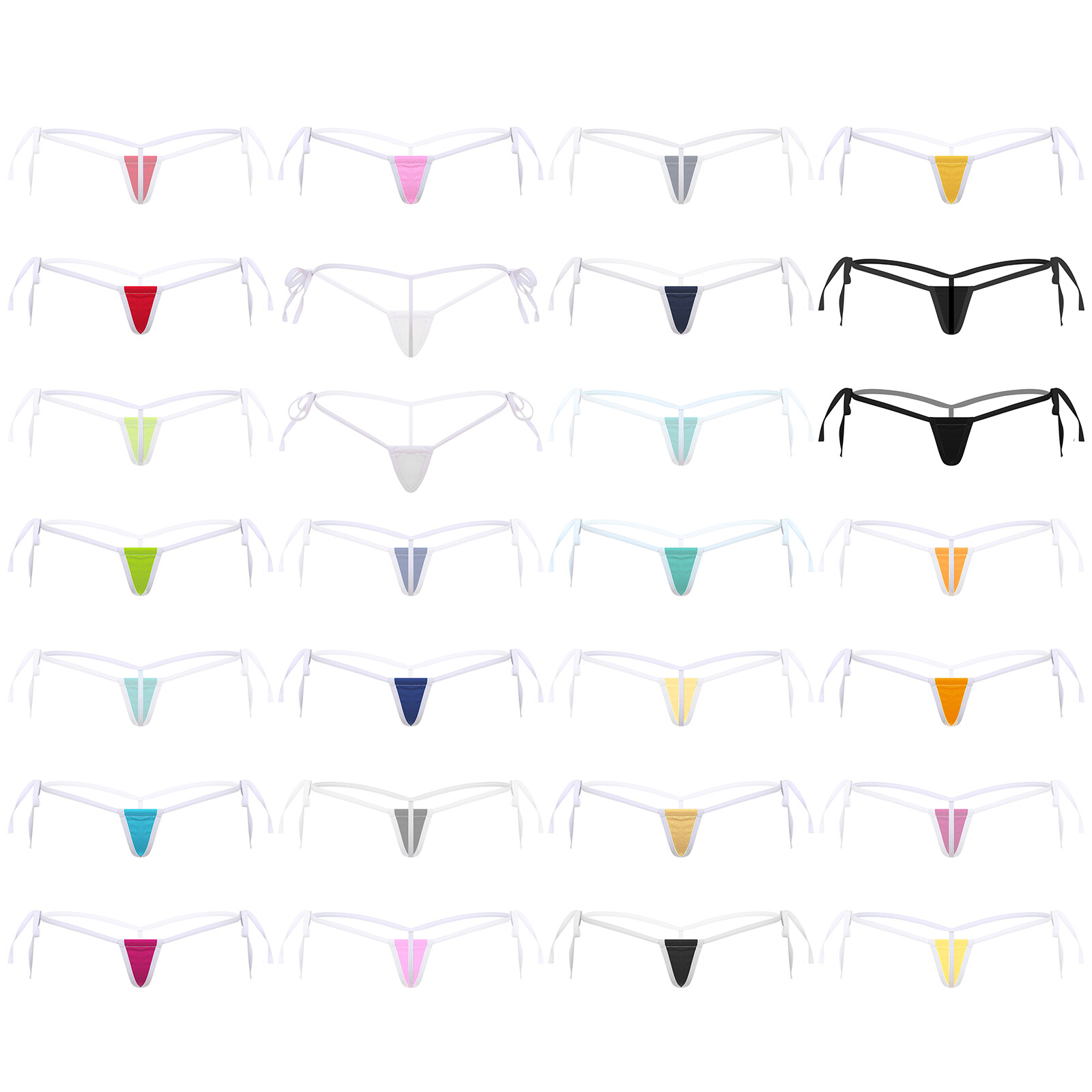 Womens G-String Solid Color Thong Mirco T-Back Bottoms Panties Swim Bikini Sexy