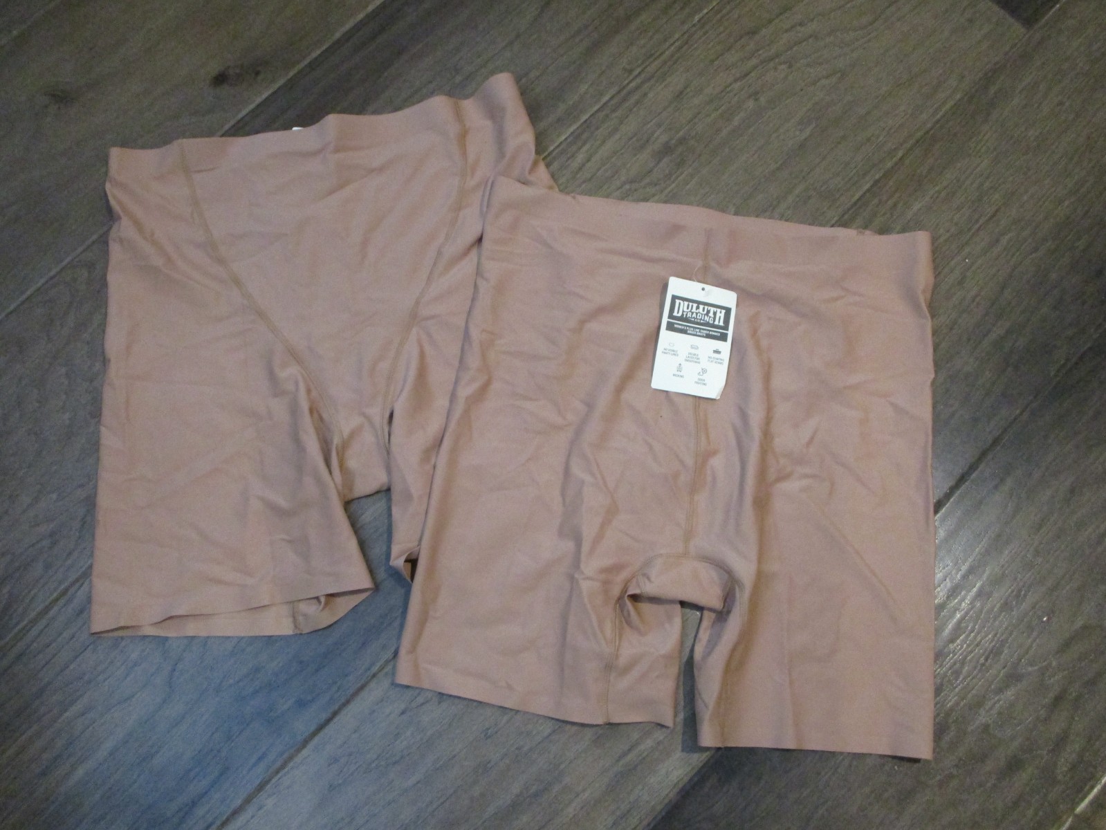 2 DULUTH WOMEN’S LINE TAMER BONDED BOXER BRIEF PANTIES IN MAPLE SUGAR SIZE 1XL