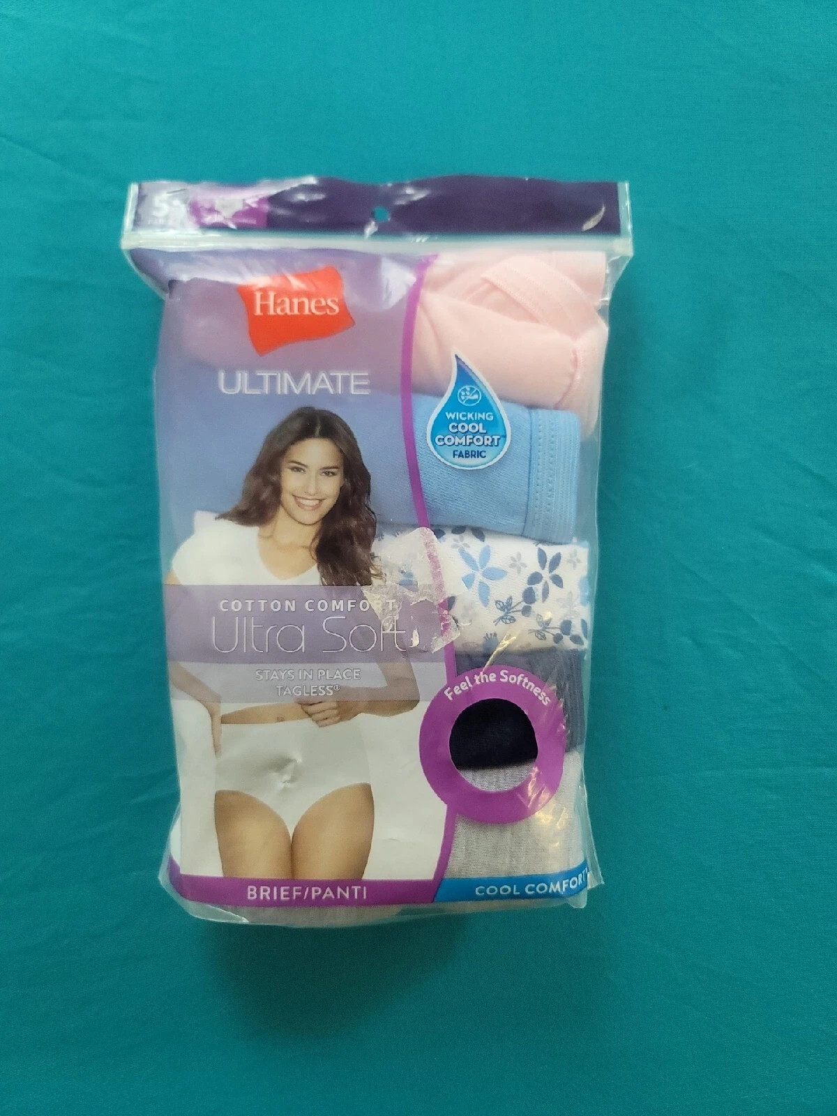 Hanes Women’s 5 Pack Ultimate Cotton Comfort Ultra Soft Brief/Panti Size 9/2xl