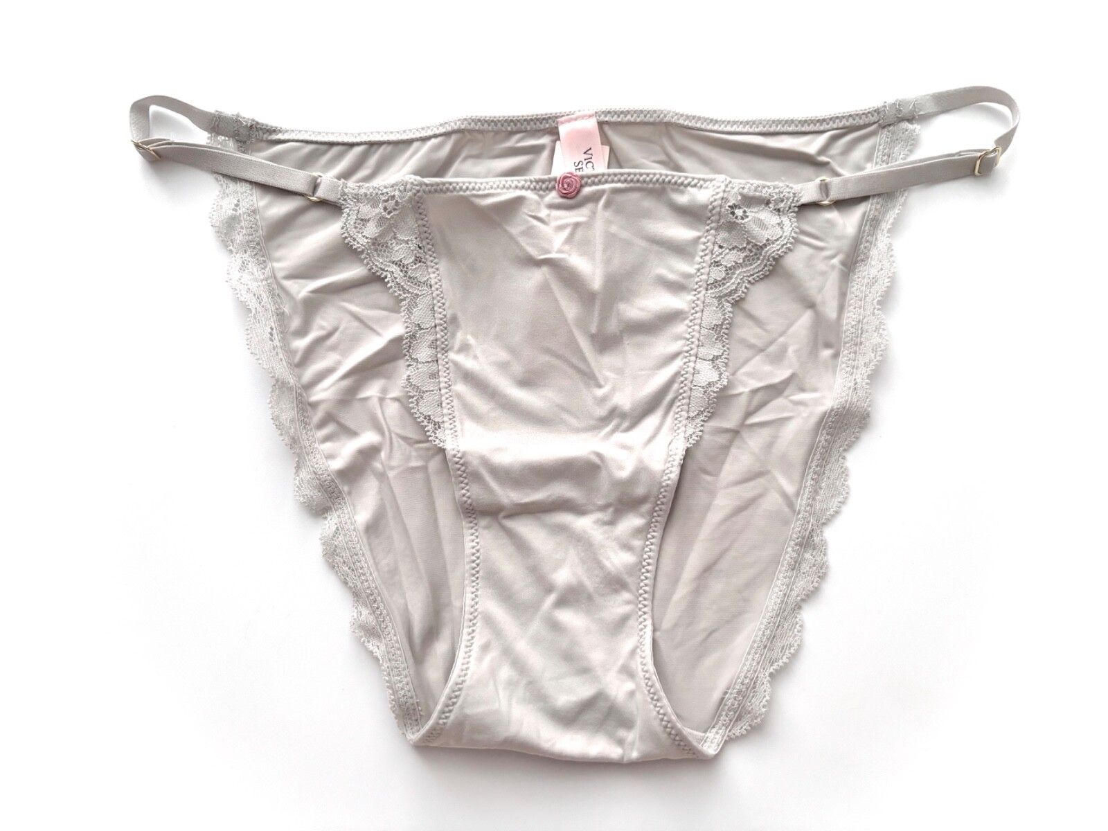 Victoria’s Secret String Bikini Panty Dream Angels Gray Adjustable S M L XL 2XL