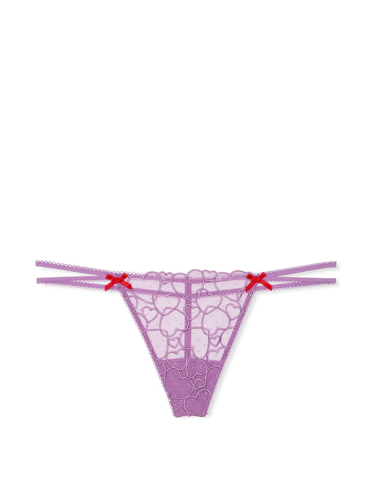 Victoria’s Secret Pink Wink V-String Panty Heart Embroidery Limited