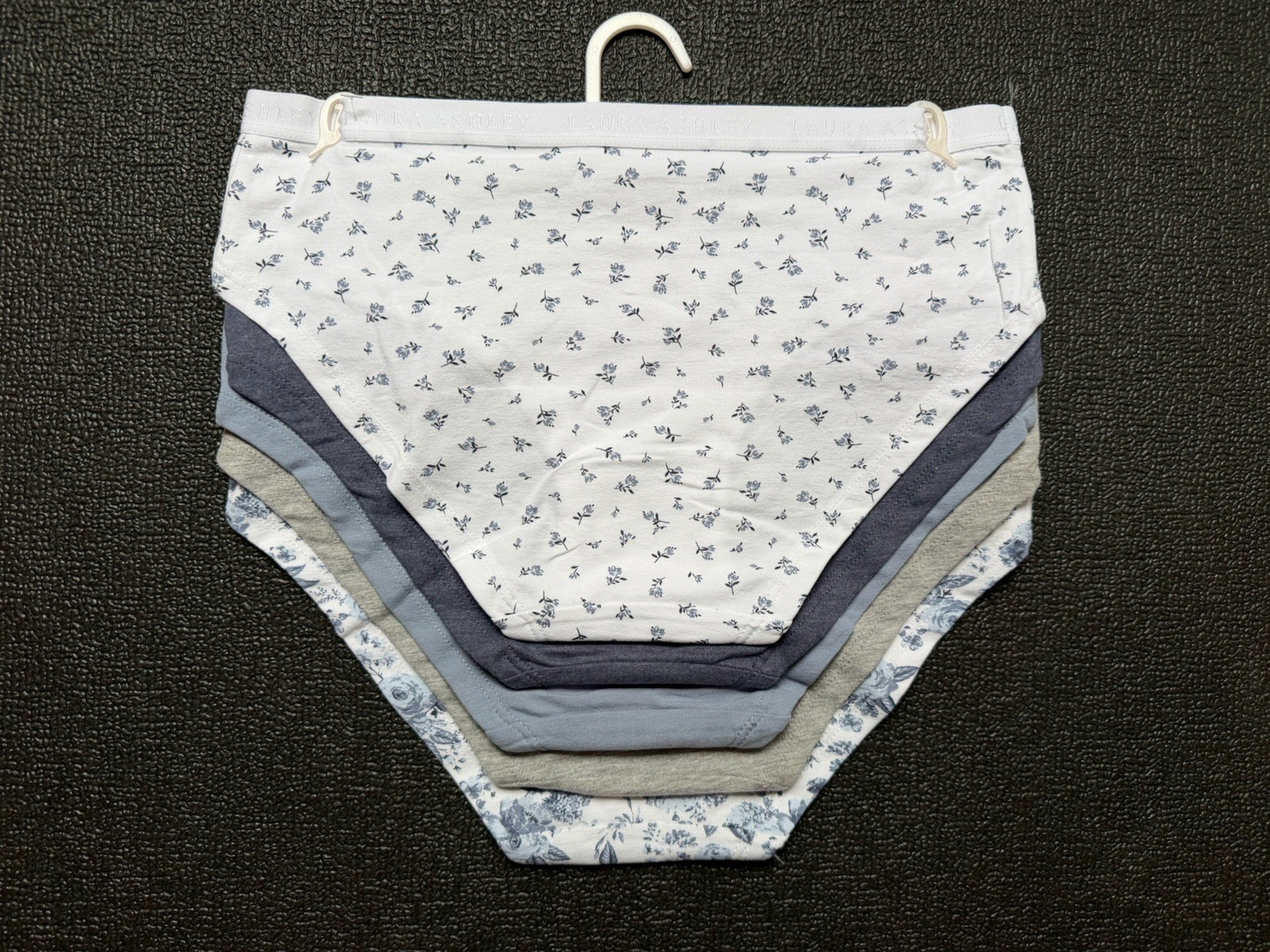 5-Pack LAURA ASHLEY Cotton Soft Hipster Panty sz M Set Bundle Lot Tag Free