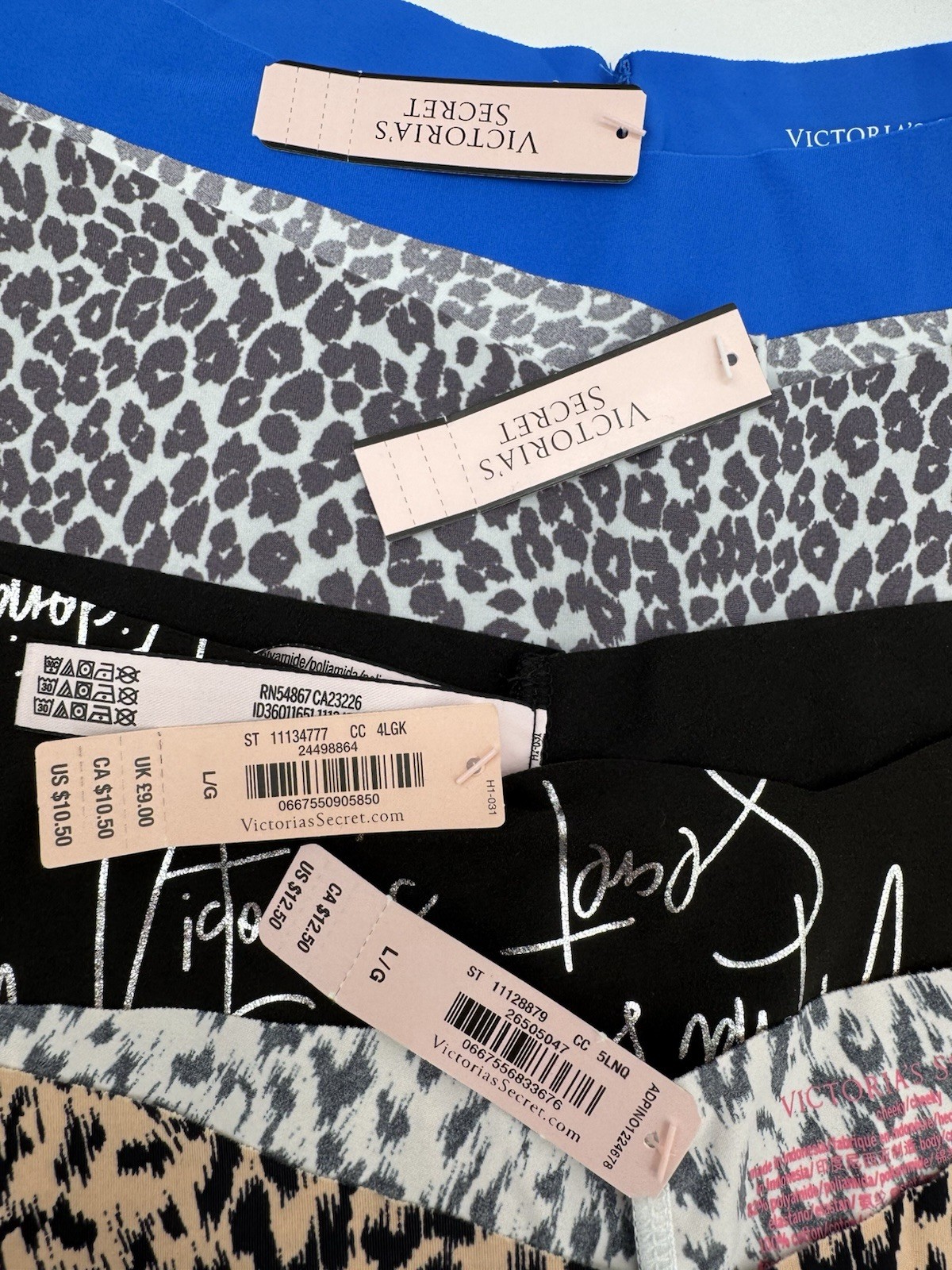 Victoria’s Secret PINK Size L Seamless Cheeky & Hipster Panty Bundle Lot of 4
