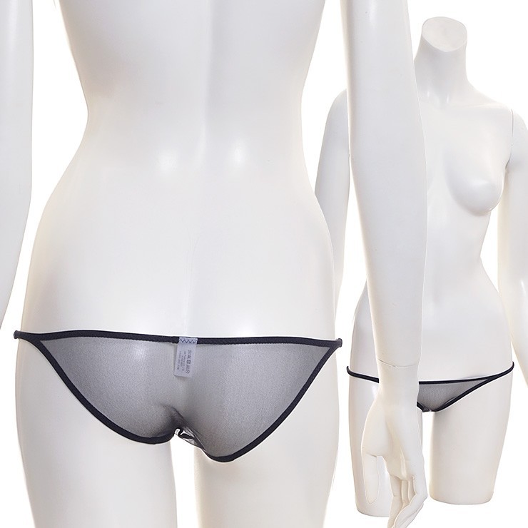 Japanese Simple Low-rise Bikini Panties Spark See-through made in Japan L948