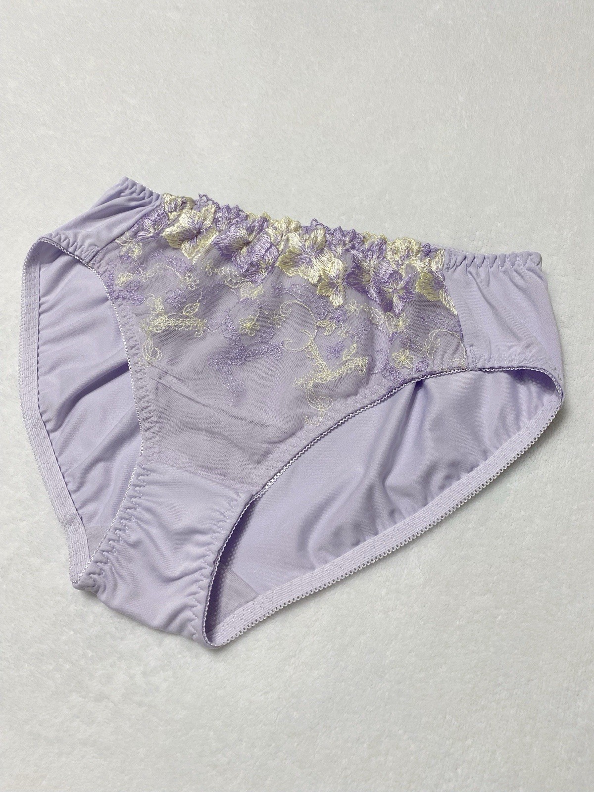 Set Of 4！US-S/JP-L Japanese Brand High Quality Floral Embroidery Nylon Panties